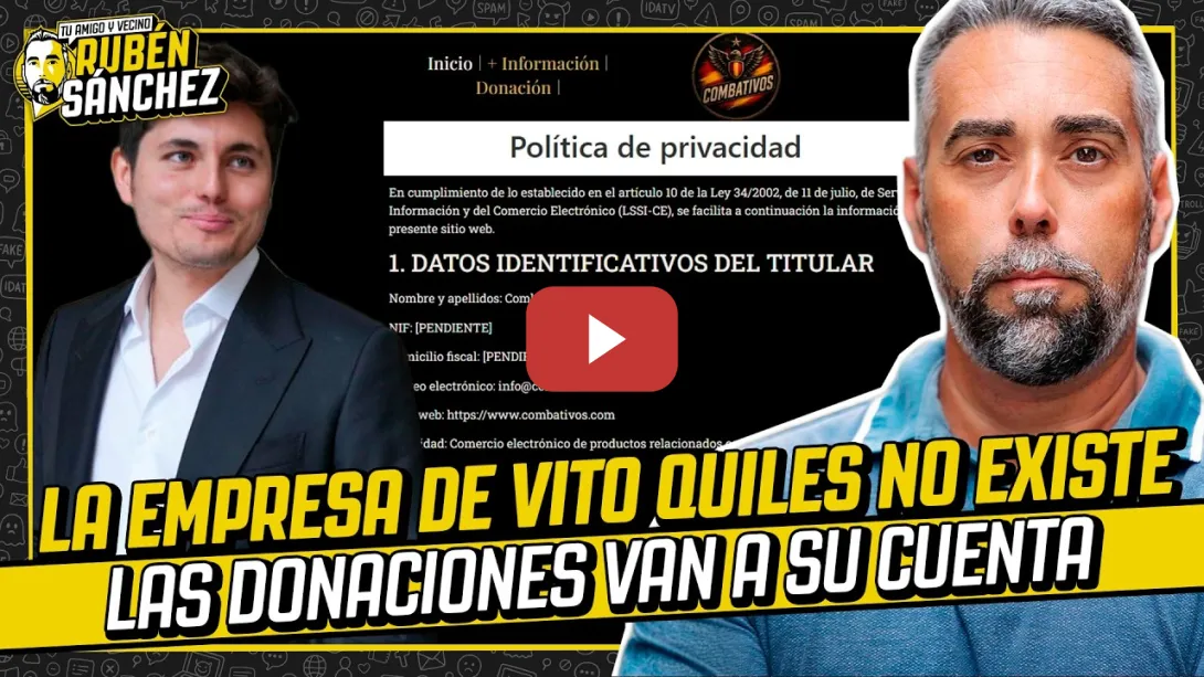 Embedded thumbnail for VITO QUILES pone un seudomedio a nombre de una empresa que NO EXISTE: las donaciones van a su cuenta