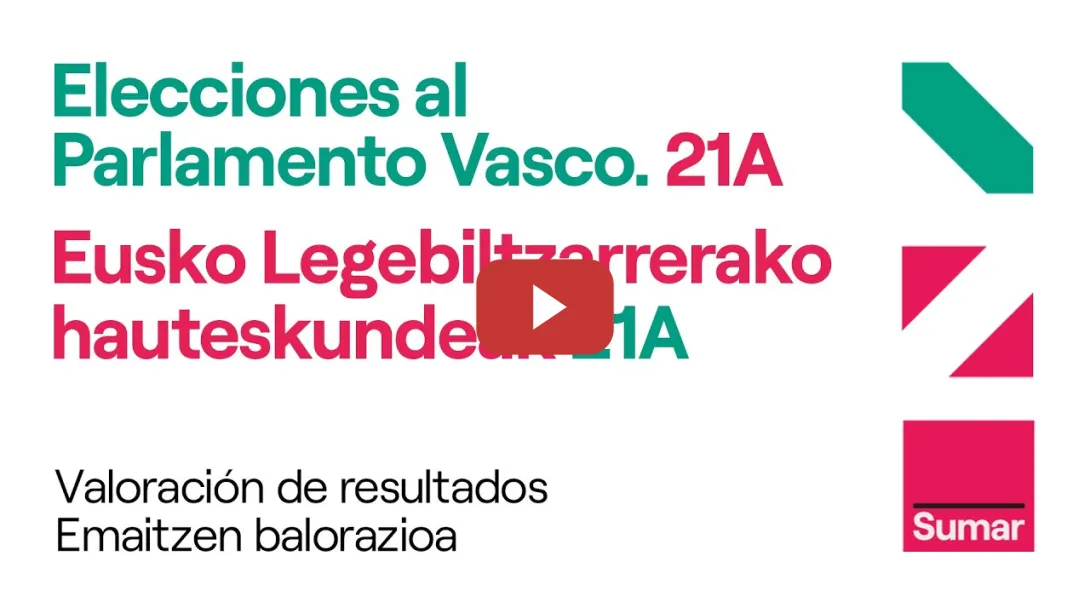 Embedded thumbnail for Valoración de resultados de las elecciones al Parlamento Vasco (21A)