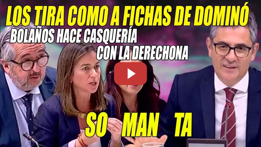 Embedded thumbnail for Bolaños hace una CASQUERÍA de FACHAS en el SENADO💢Senadores de PP-Vox ESCALDADOS por  HIPERVENTILAR
