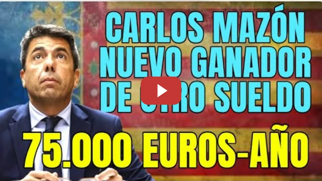 Embedded thumbnail for El Sueldo Nescafé de Carlos Mazón 75.000 euros al año