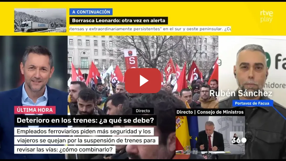Embedded thumbnail for Rubén Sánchez: "Hay que reformar el reglamento europeo del sector ferroviario frente a los retrasos"