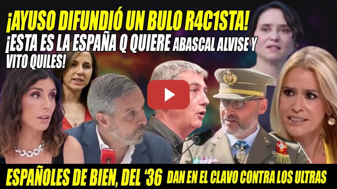 Embedded thumbnail for BESTIAL TESTARAZO📢SEÑALAN a AUTORES ULTRAS:Ayuso-Abascal-DESOKUPA📢Españoles de BIEN📢RIDÍCULO d Bravo