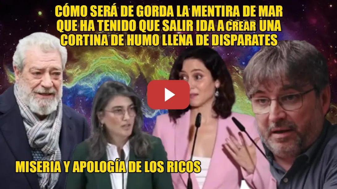 Embedded thumbnail for BOCHORNO de Ayuso PARA TAPAR la MISERIA y MENTIRA de MAR📢Jordi Évole ENTRA en ACCIÓN con Bergerot