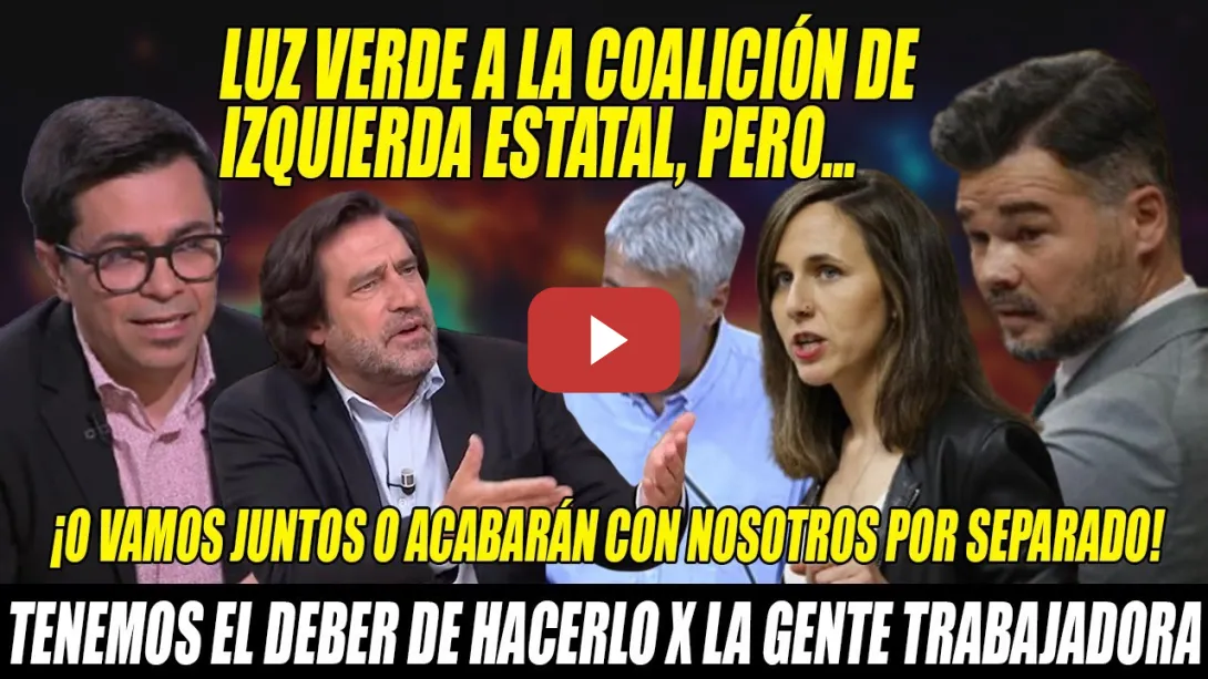 Embedded thumbnail for LUZ VERDE al FRENTE de IZQUIERDAS⭐&quot;Tenemos el DEBER de HACERLO x la clase TRABAJADORA!⭐Pisarello
