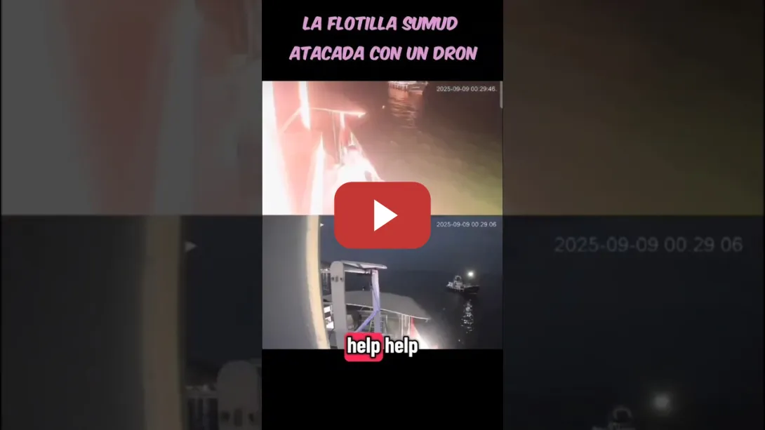 Embedded thumbnail for El barco de Greta Thunberg de la Flotilla Sumud atacado por un dron en Túnez #gretathunberg #israel