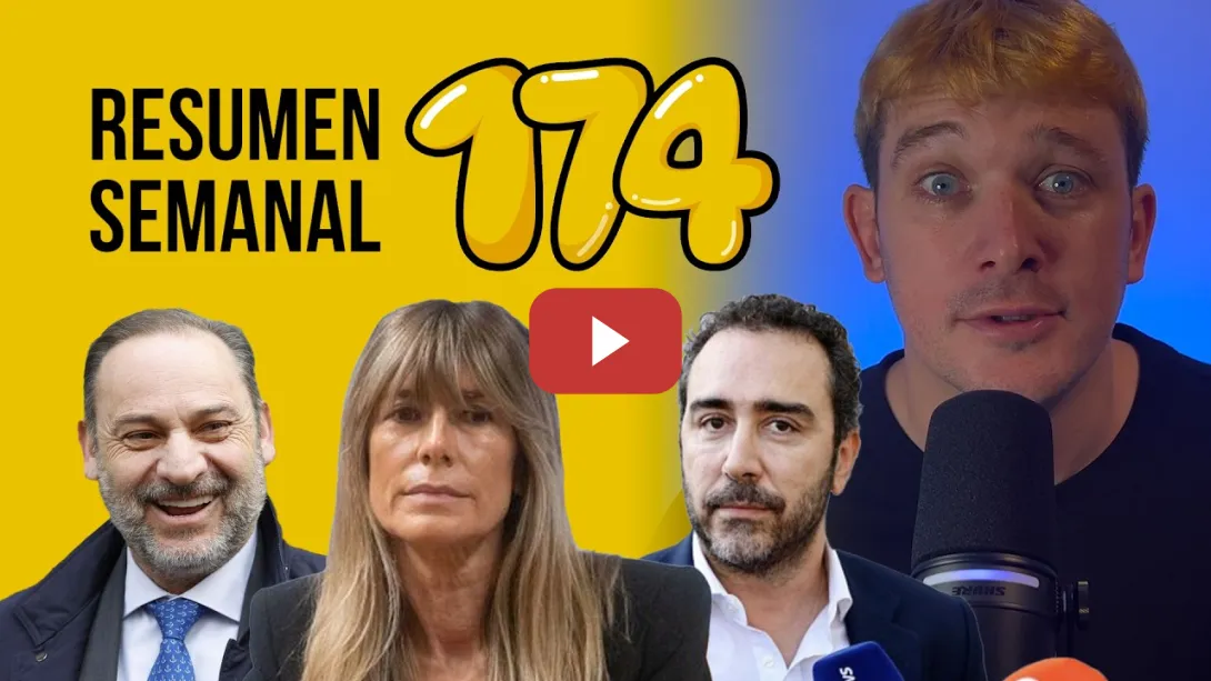 Embedded thumbnail for Ábalos condenado, Begoña sin pasaporte y Aldama al chiringo #ResumenSemanal 174 | Miguel Charisteas