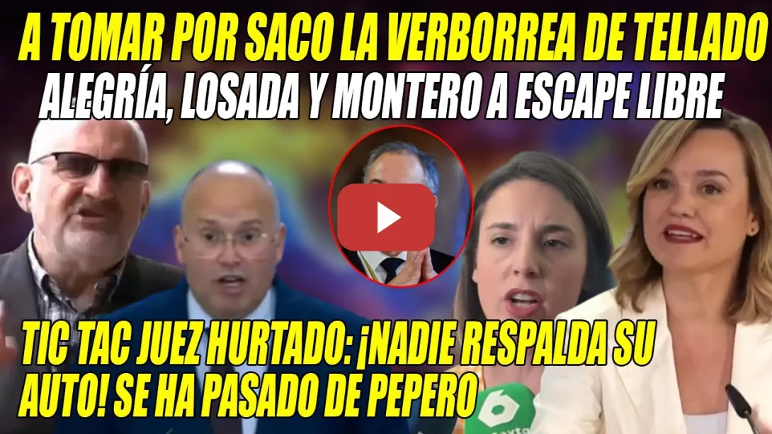 Embedded thumbnail for ¡Tellado DEVASTADO!📢 Losada DA UNA CÁTEDRA y Alegría SE PONE SERIA📢¡Hurtado DEBERÍA ser RECUSADO!