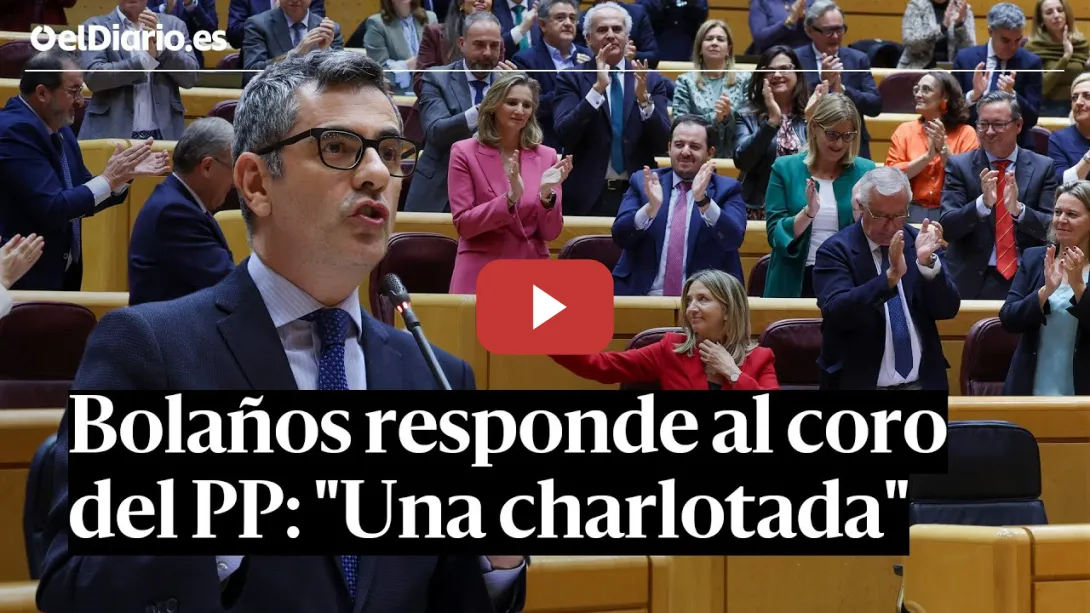 Embedded thumbnail for El PP ataca al Gobierno AL UNÍSONO en el Senado y BOLAÑOS responde: &quot;Hacen una charlotada&quot;