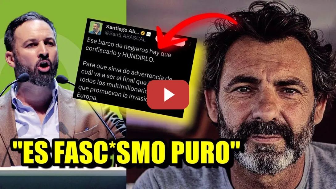 Embedded thumbnail for GRAVE | Abascal llama a &quot;hundir&quot; el Open Arms y su fundador le responde tajante: &quot;es fasc*smo puro&quot;