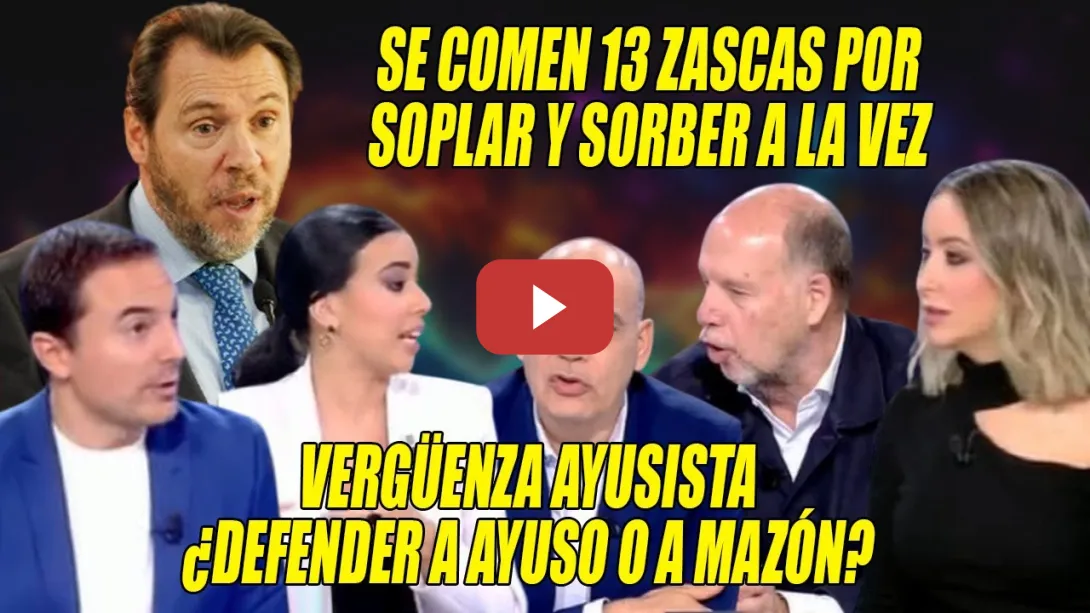 Embedded thumbnail for 13 ZASCAS se COMEN el de OkDiario y la de Telemadrid x ENFERMIZA DEFENSA al PP🔥BRUTAL Sarah y Lobato