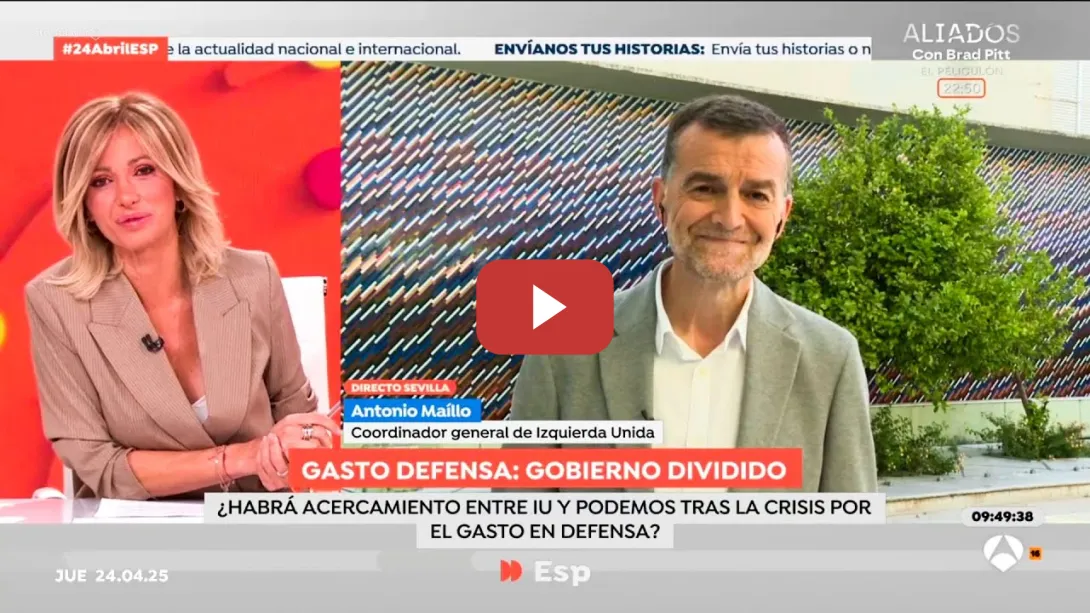 Embedded thumbnail for ENTREVISTA | Antonio Maíllo en &#039;Espejo Público&#039; de Antena 3