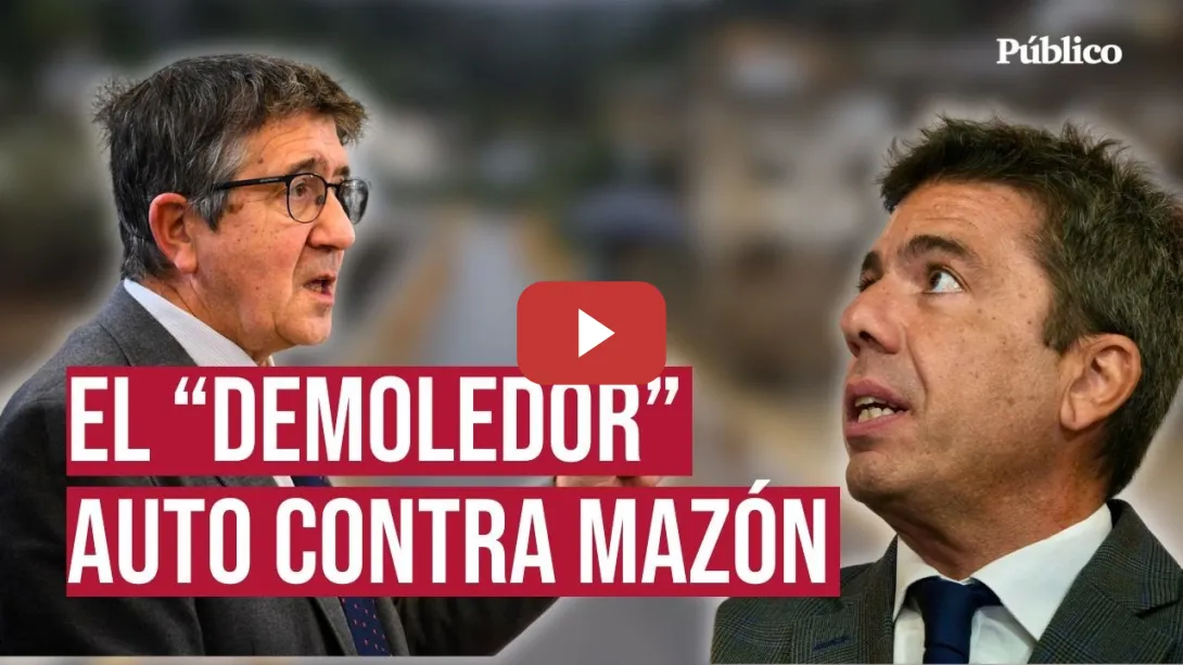 Embedded thumbnail for El tajante discurso de Patxi López contra Mazón: &quot;Mentir con las tragedias está en el ADN del PP&quot;