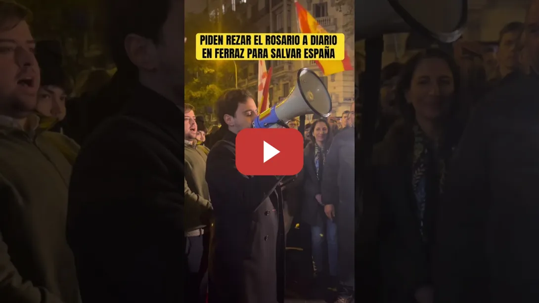 Embedded thumbnail for Piden rezar el rosario a diario en Ferraz para salvar España￼