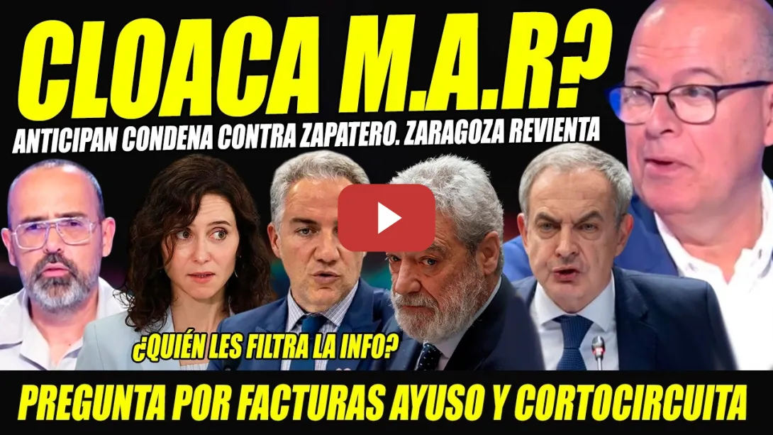 Embedded thumbnail for ALERTA: CLOACA ADELANTA SENTENCIA ZAPATERO A BENDODO: CONDENA. BOCAZAS HACE COMO MAR