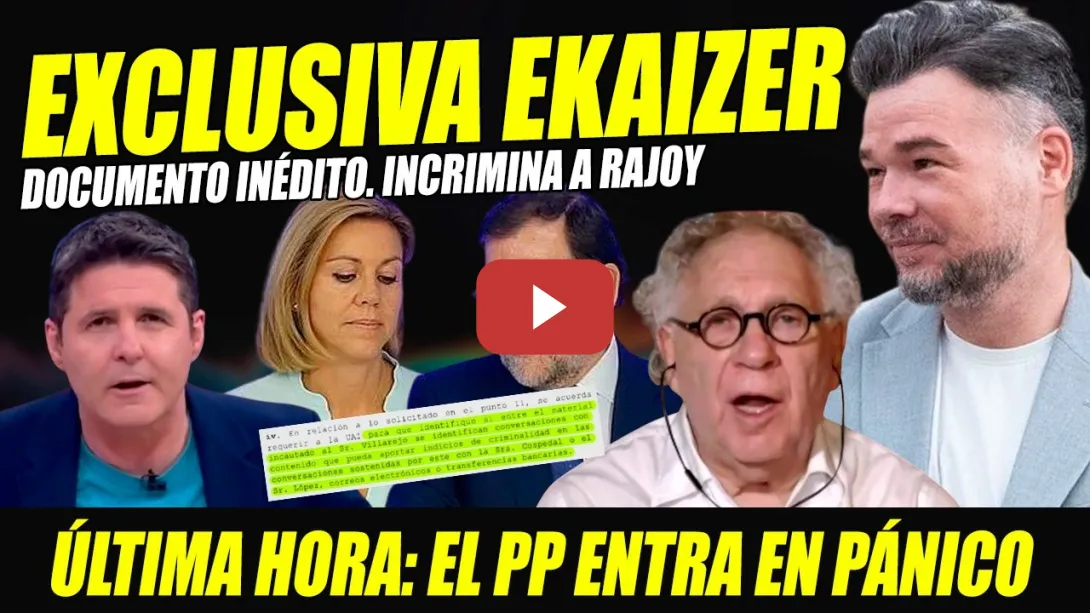 Embedded thumbnail for EXCLUSIVA EKAIZER. RUFIÁN VAPULEA A COSPEDAL. DOCUMENTO INÉDITO VE LA LUZ Y PP ENTRA EN PÁNICO