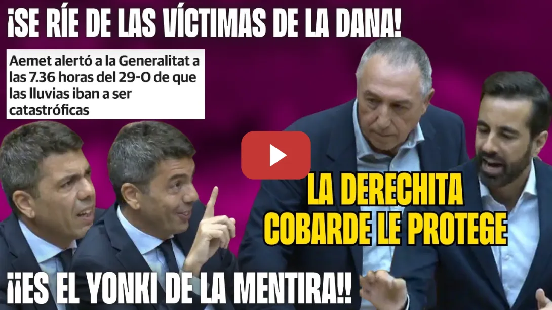 Embedded thumbnail for ¡BRONCA en las Corts Valencianes! 🔥BALDOVÍ y MUÑOZ ACORRALAN a MAZÓN ¡¡LA JUEZA LE SEÑALA!!