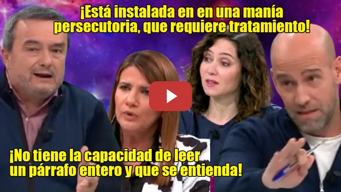 Embedded thumbnail for &quot;Ayuso REQUIERE TRATAMIENTO&quot;📢Chema Crespo y Miró le PONEN los PUNTOS sobre las ÍES a María Claver