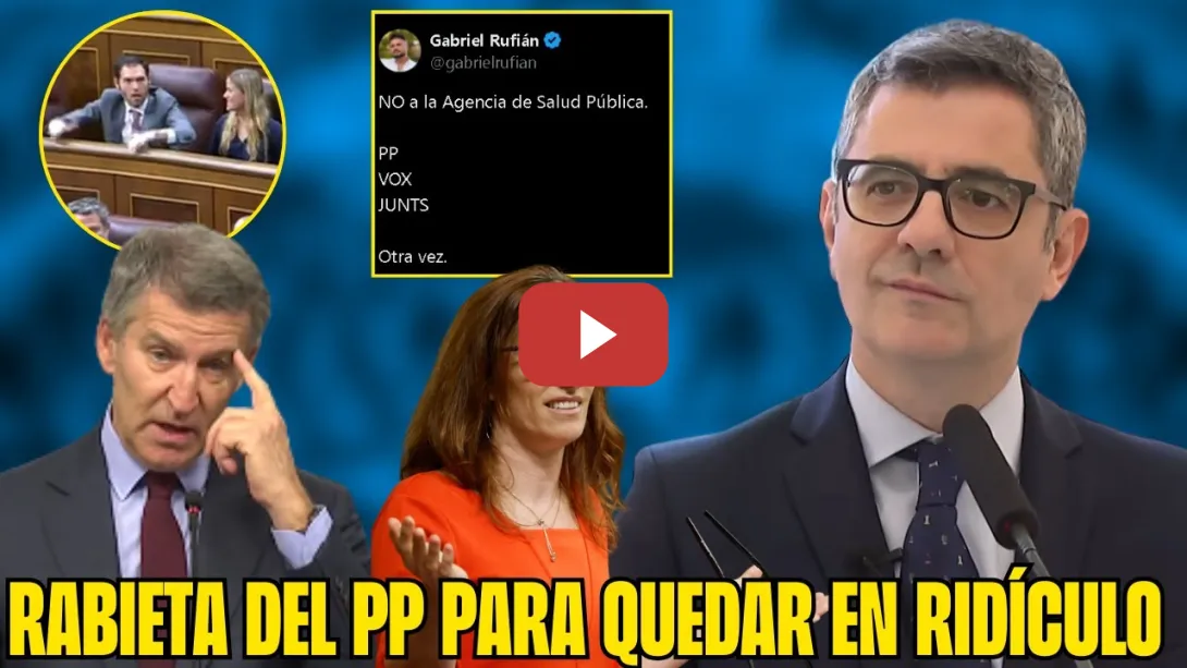 Embedded thumbnail for RIDÍCULO del PP 🤦‍♂️ VOTAN en CONTRA de la AGENCIA Estatal SALUD  PÚBLICA que APROBARON ¡PATÉTICOS!