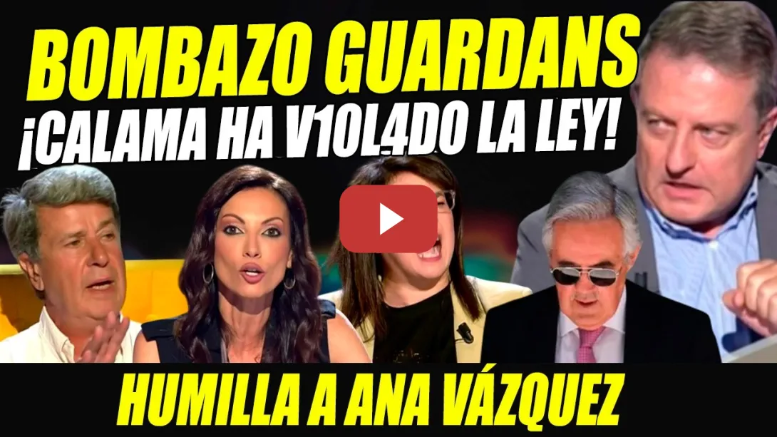 Embedded thumbnail for GUARDANS REVIENTA A ANA VÁZQUEZ Y HACE PERDER LOS PAPELES A CAYETANO. ¡CALAMA HA Vl0LADO LA LEY!