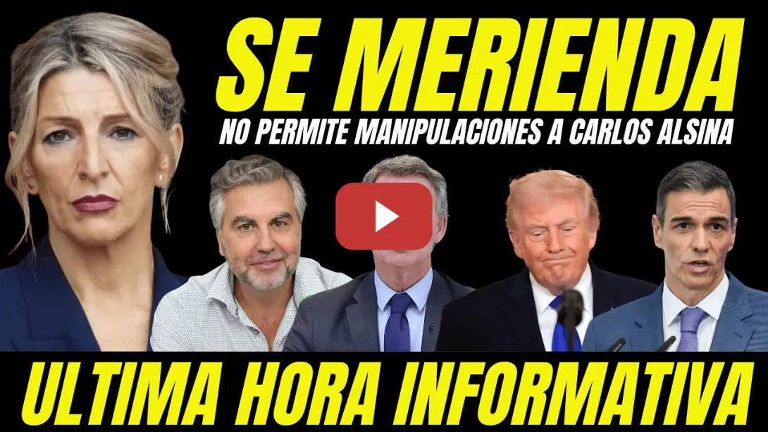 Embedded thumbnail for YOLANDA DÍAZ SE MERIENDA A CARLOS ALSINA "HACE TEMBLAR A FEIJÓO BOMBAZO RELACIONES DEL PP CHINA"