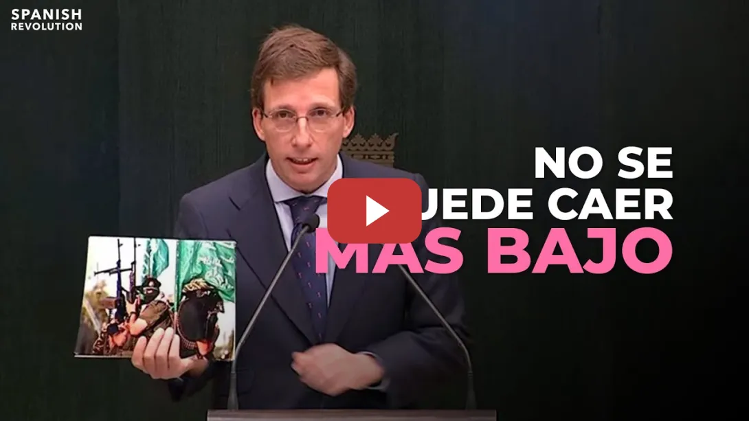 Embedded thumbnail for Bajeza moral: Almeida saca una foto de Hamás y asegura que son “los nuevos mejor amigos” de Sánchez