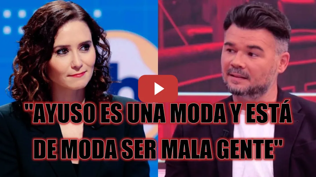 Embedded thumbnail for El brutal repaso de Gabriel Rufián a Isabel Díaz Ayuso en TVE
