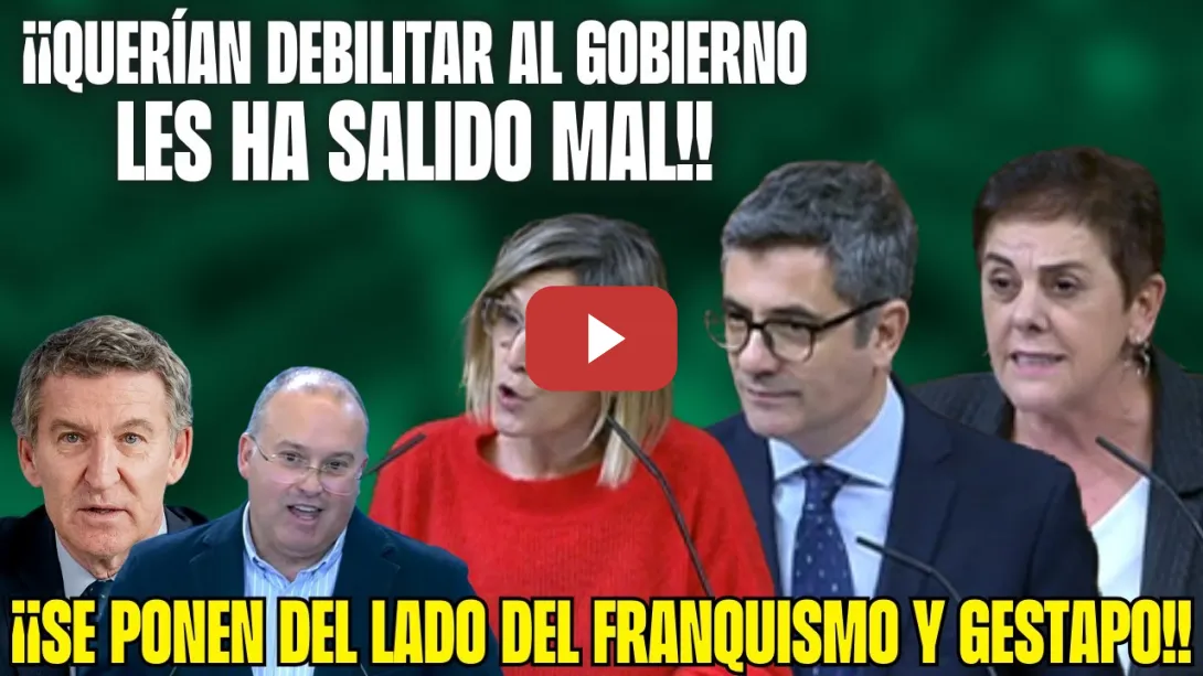 Embedded thumbnail for ¡Se COMEN el PALACETE! Bolaños se MOFA del PP 😂 Aizpurua y Sagastizabal dan CERA a FEIJÓO