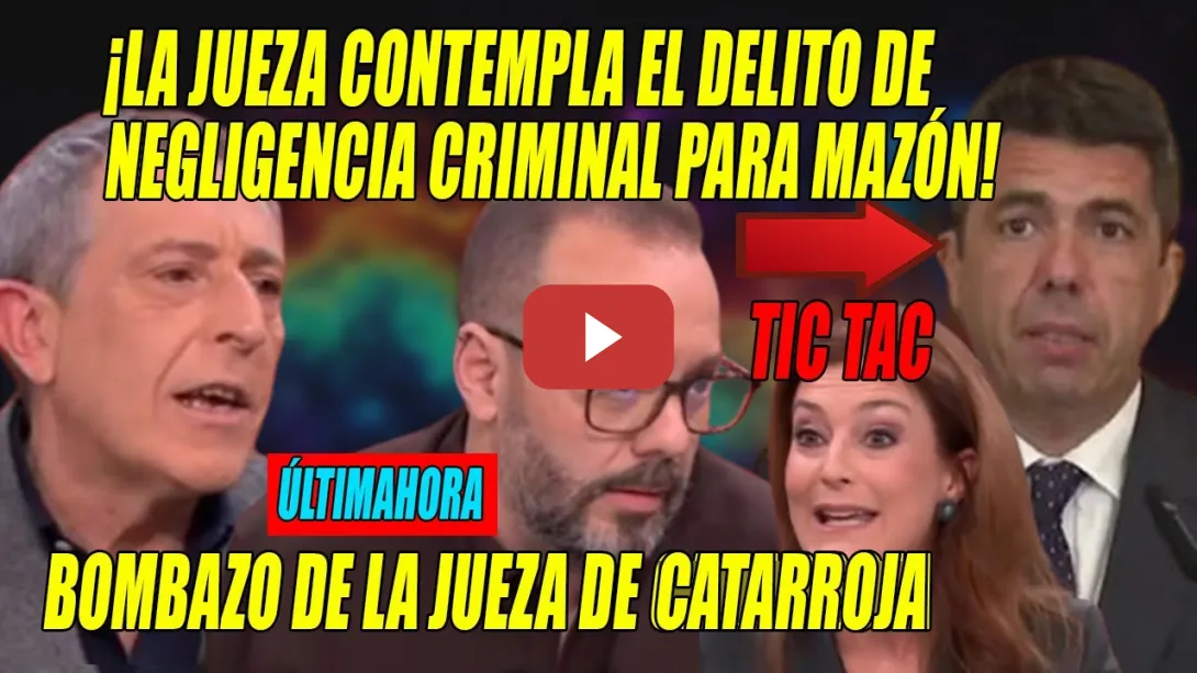 Embedded thumbnail for INVESTIGAN la NEGLIGENCIA CRIMINAL de Mazón💥¡La gente NO es TONTA!💥Maestre-Campos SE CARGAN a PEPERA