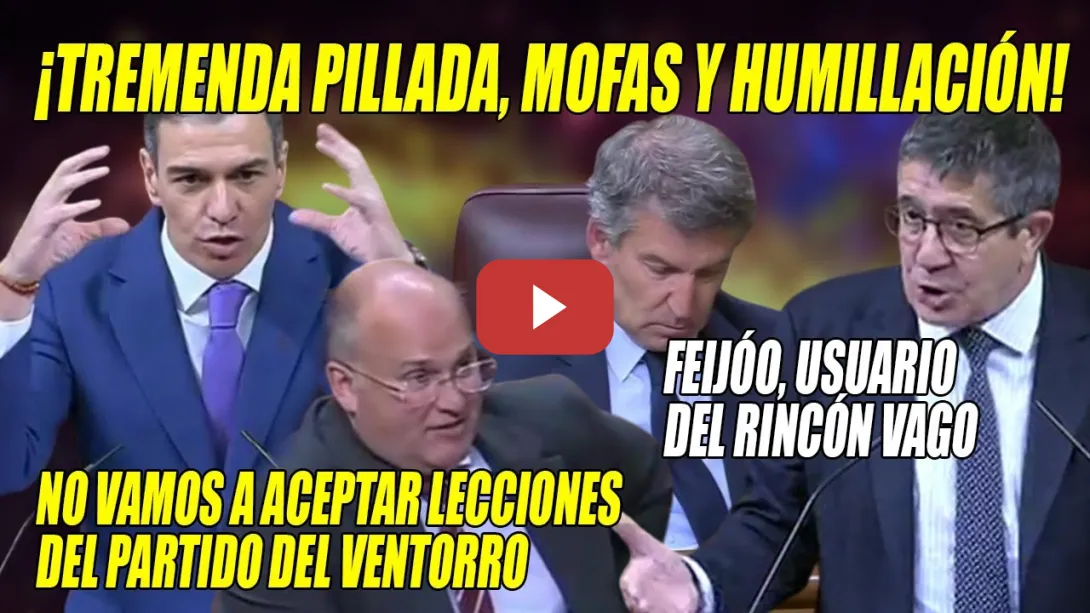 Embedded thumbnail for ÉPICA PILLADA de Sánchez a Feijóo, q acaba HUMILLADO con Tellado⚡RINCÓN del VAGO y VENTORRO