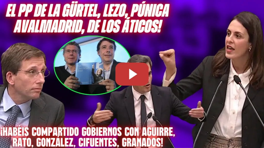 Embedded thumbnail for ¡CORRUPTOS! ⚡PALIZON al PP de AYUSO, ALMEIDA y FEIJÓO⚡JUECES al dictado de AZNAR!