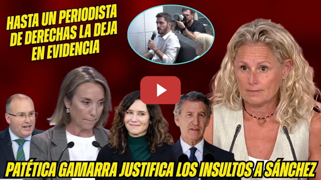 Embedded thumbnail for ¡PATÉTICA GAMARRA! Montse Mínguez ACRIBILLA a FEIJÓO y TELLADO por INSULTAR a SÁNCHEZ ¡LAMENTABLE!