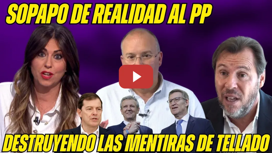 Embedded thumbnail for TELLADO MIENTE como un BELLACO y una periodista le PILLA y lo DESMONTA en DIRECTO! &quot;PP INÚTIL&quot;