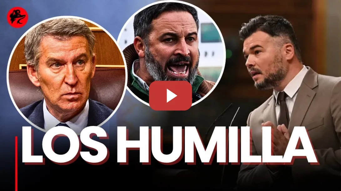 Embedded thumbnail for El mensaje viral de Rufián que deja totalmente retratados a PP y a VOX