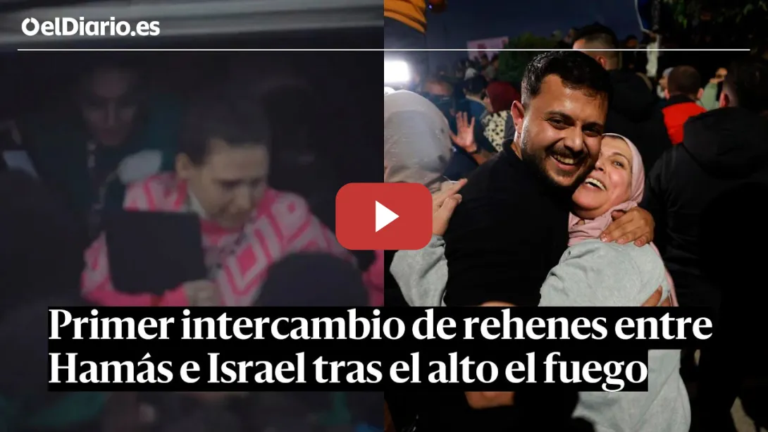 Embedded thumbnail for HAMÁS entrega a TRES rehenes e ISRAEL libera a 90 PRESOS tras el acuerdo de ALTO el FUEGO