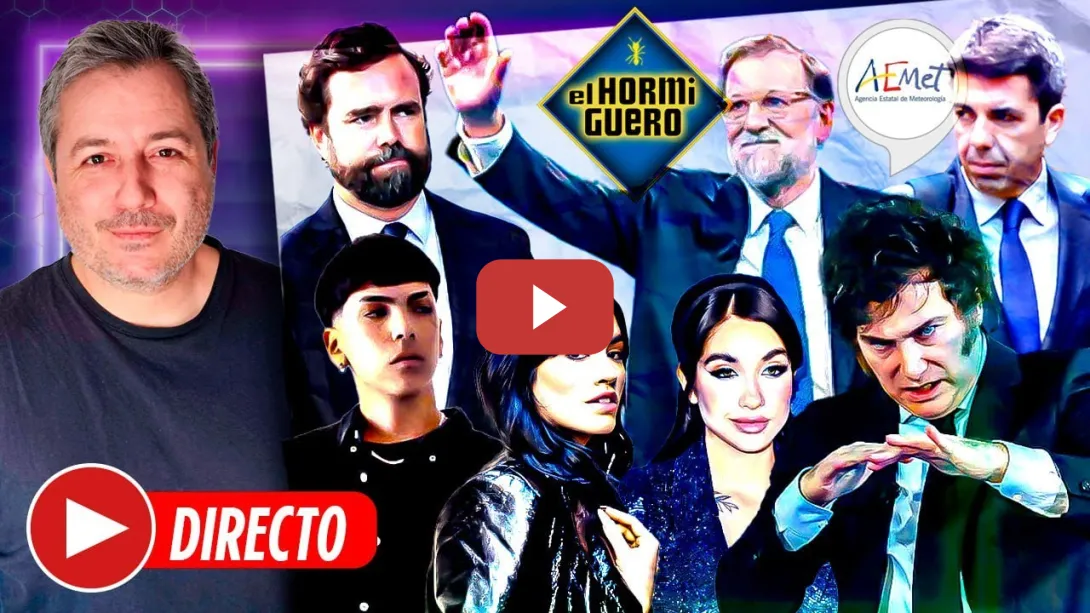 Embedded thumbnail for Escándalo mediático Mazón, vídeo manipulado AEMET. Rajoy en EH. Se lía en la Uni. Milei vs artistas.