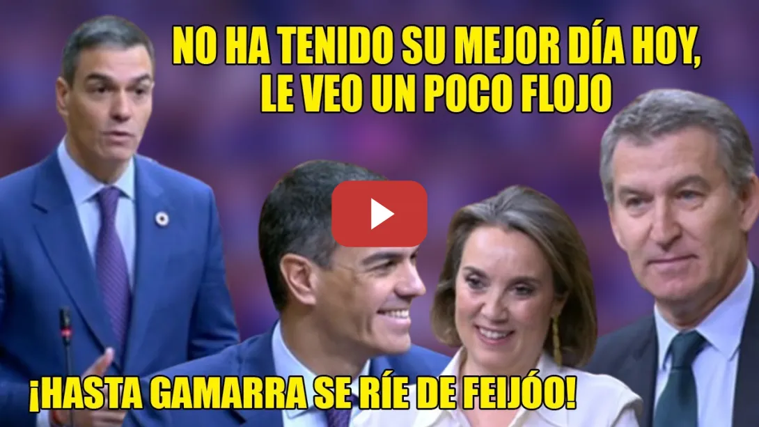 Embedded thumbnail for Le veo FLOJO👊HUMILLACIÓN de Sánchez a Feijóo, q se RÍE en su CARA y no se AGUANTA ni GAMARRA.