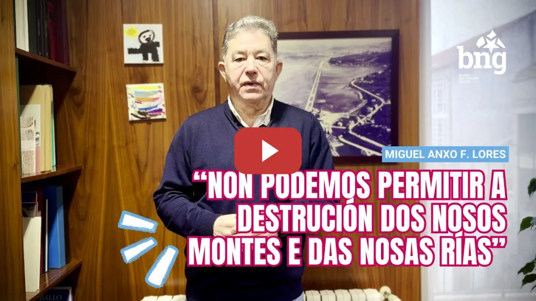 Embedded thumbnail for Miguel Anxo F. Lores: «Non podemos permitir a destrución dos nosos montes e das nosas rías»