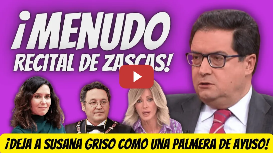 Embedded thumbnail for Óscar López SE MERIENDA a la PALMERA de Ayuso de Susana Griso - RECITAL de ZASCAS