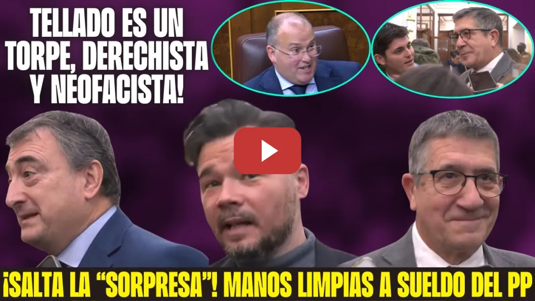Embedded thumbnail for Aitor Esteban MACHACA a TELLADO, RUFIÁN sobre MANOS LIMPIAS PAGADOS x el PP y Patxi se BURLA de VITO