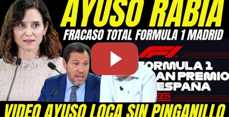 Embedded thumbnail for VIDEO AYUSO SIN PINGANILLO RABIOSA POR FRACASO FORMULA 1 "ÓSCAR PUENTE HUMILLA A AYUSO "