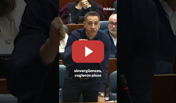 Embedded thumbnail for Emilio Delgado llama &quot;SINVERGÜENZAS&quot; al PP por su gestión de la VIVIENDA PÚBLICA en Madrid