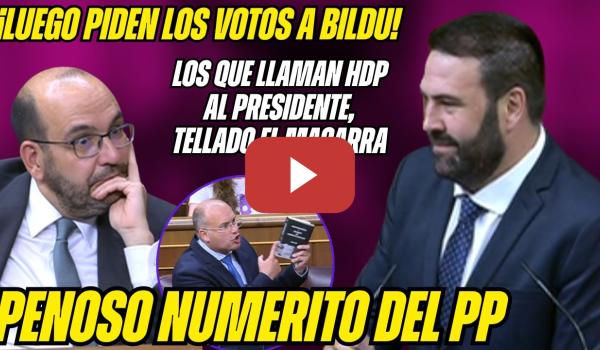 Embedded thumbnail for &quot;¡EL PP pide los VOTOS a BILDU!&quot; CIRCO de HOOLIGANS. IÑARRITU DESQUICIA al PP! TELLADO MACARRA!