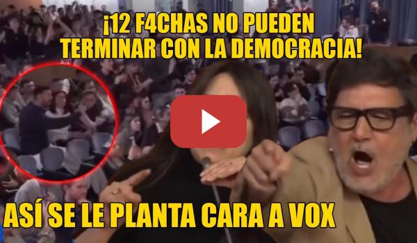 Embedded thumbnail for ✊¡12 FACHAS NO pueden acabar con la DEMOCRACIA! Lluís Mijoler y Laure Vega PLANTAN cara a los ULTRAS