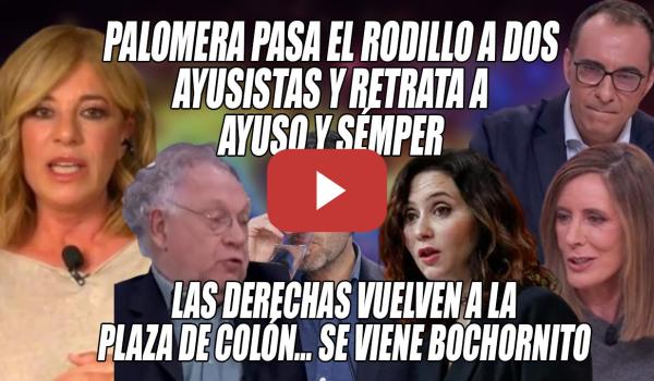 Embedded thumbnail for Esther Palomera SOPAPEA a Ayuso, Sémper y dos AYUSISTAS💢Las derechas vuelven a Colón 🤦‍♂️