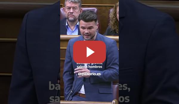 Embedded thumbnail for Rufián: &quot;Que Mazón se estudie bien la comisión de la dana porque nos vamos a acordar de los muertos&quot;