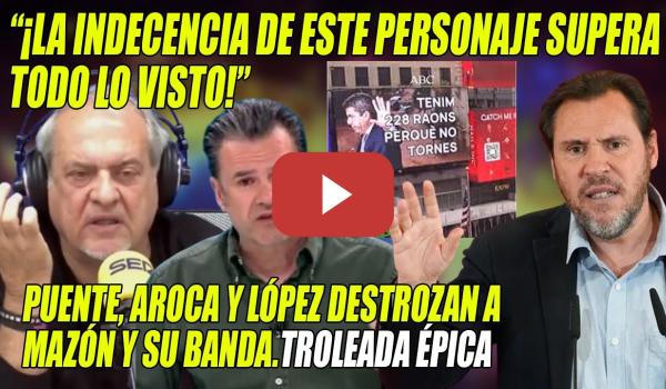 Embedded thumbnail for Aroca, Óscar Puente y López DESTROZAN a Mazón y su BANDA🔥TROLEADA en TIME SQUARE x su INDECENTE FUGA