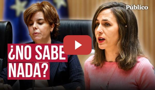 Embedded thumbnail for Ione Belarra, a Soraya Sáenz de Santamaría: &quot;Nadie se cree sus mentiras sobre la policía política&quot;