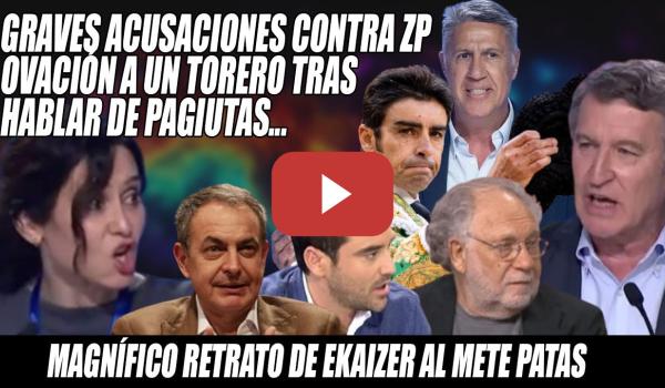 Embedded thumbnail for 12 ZASCAS a AYUSO y a TITUBEAR💢PAGUITAS con NEGRE PRESENTE y ovación a TORERO💢 Ekaizer los RETRATA