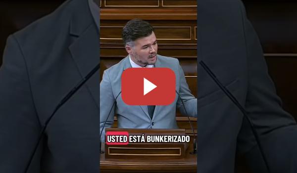 Embedded thumbnail for Gabriel Rufián AMENAZA A SÁNCHEZ con forzar elecciones si no pasa al ataque con la ultraderecha