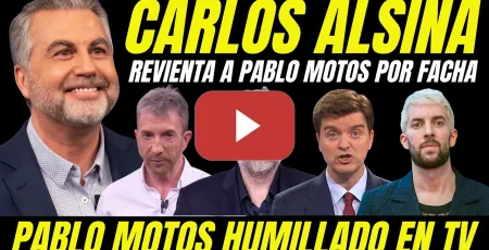 Embedded thumbnail for CARLOS ALSINA HUMILLA A PABLO MOTOS POR FACHA "RAÚL CIMAS SE MEA EN LA CARA DE PABLO MOTOS"